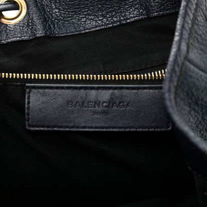 Balenciaga Chevre Gold Metallic Edge Hardware Backpack Bleu Nuit 8 of 15
