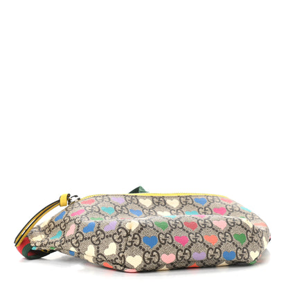Gucci Soft GG Supreme Monogram Hearts Web Childrens Belt Bag Beige Ebony Multicolor Freesia 4 of 10