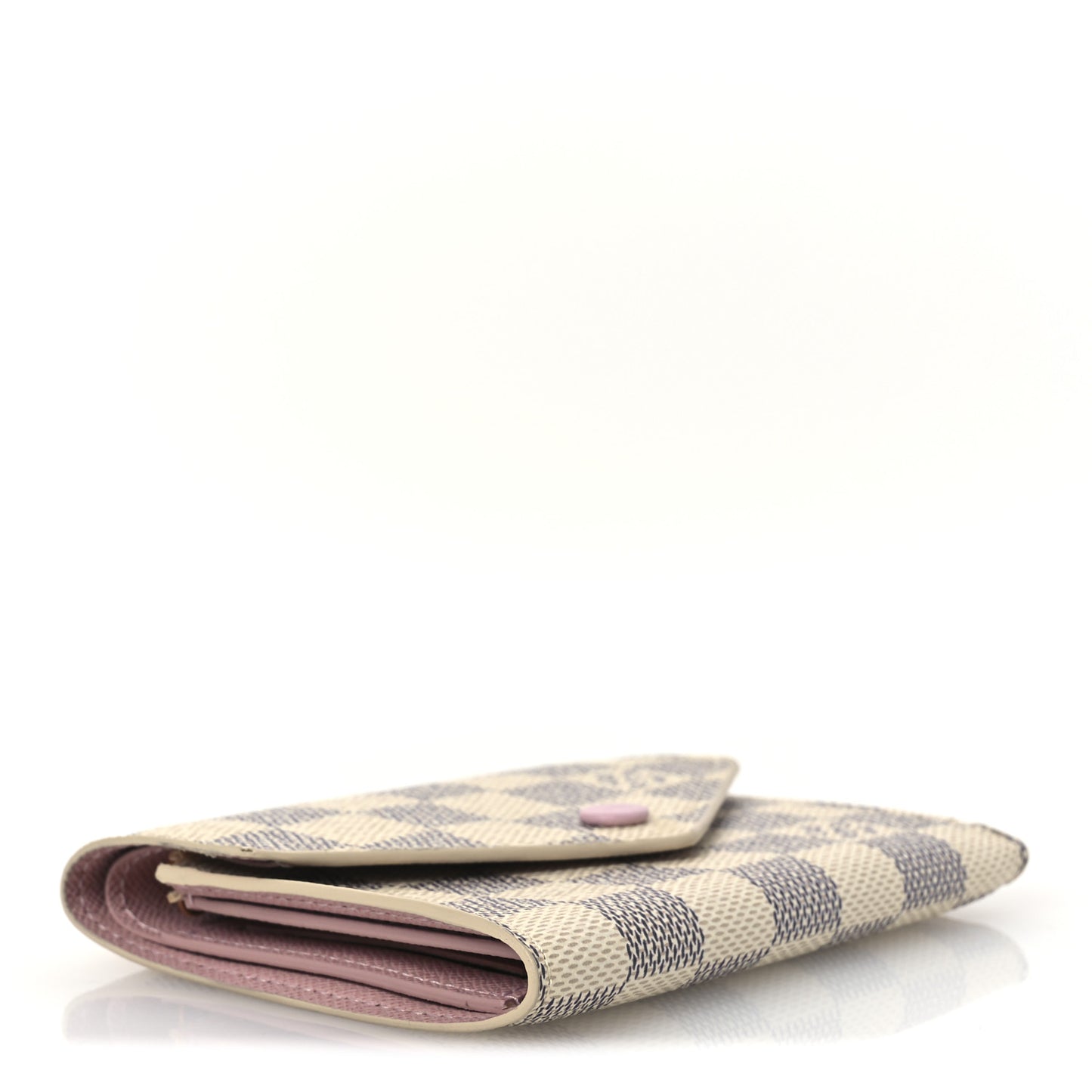 Damier Azur Victorine Wallet Rose Ballerine