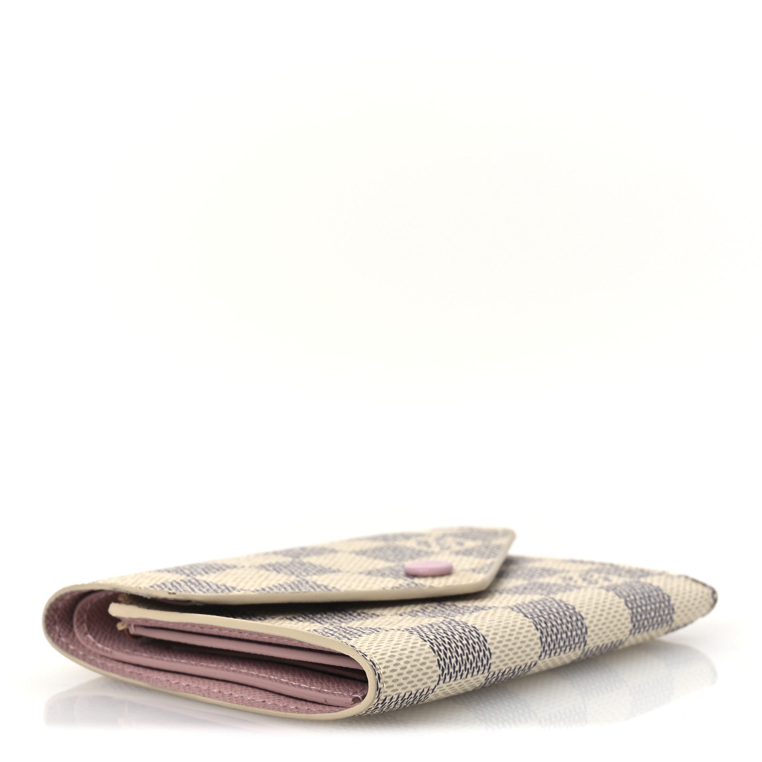 Louis Vuitton Damier Azur Victorine Wallet Rose Ballerine 4 of 9