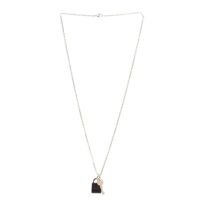 Hermes Permabrass Buffalo Horn Amulette Padlock PM Pendant Necklace 2 of 6