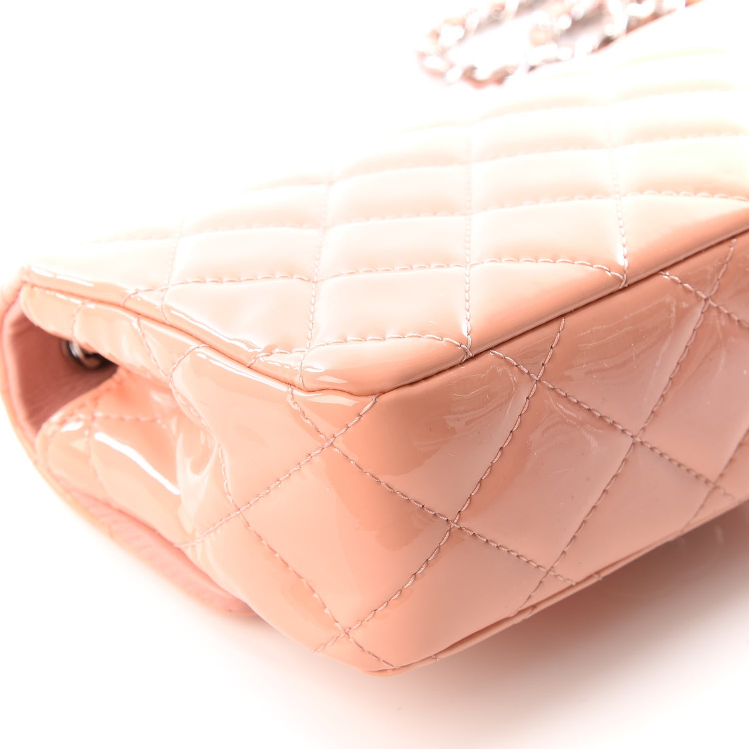 Chanel Patent Calfskin Quilted Extra Mini Flap Pink 7 of 13