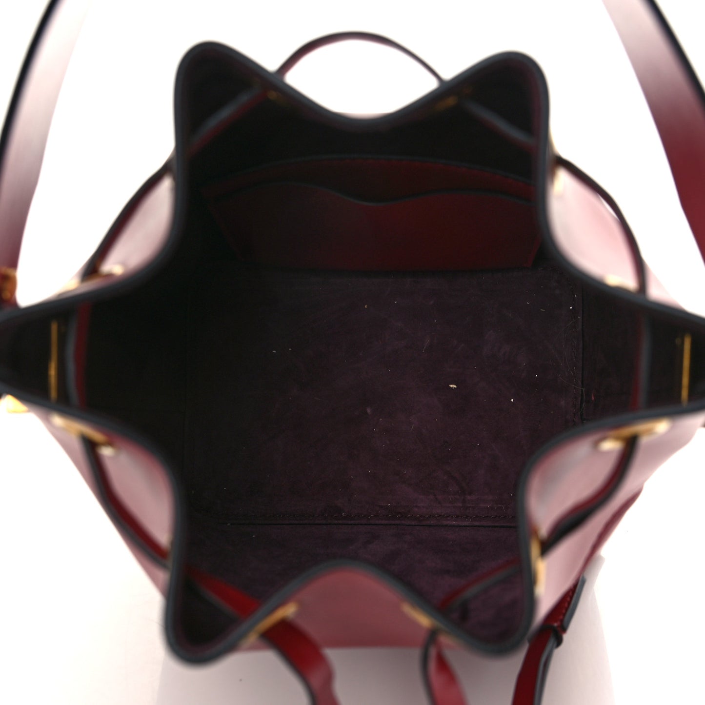 Calfskin Vlogo Walk Bucket Bag Red
