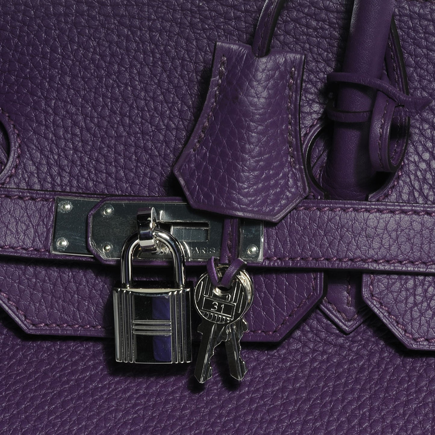 Taurillon Clemence Birkin 35 Ultraviolet