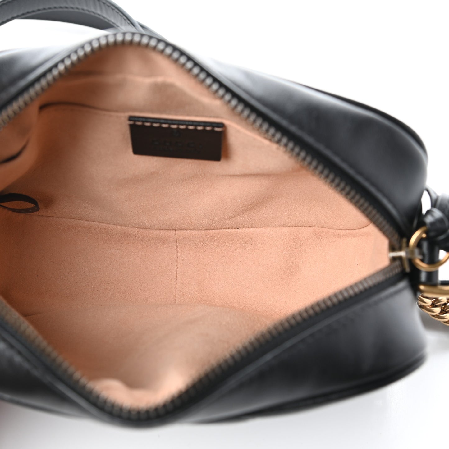 Calfskin Matelasse Mini GG Marmont Chain Shoulder Bag Black