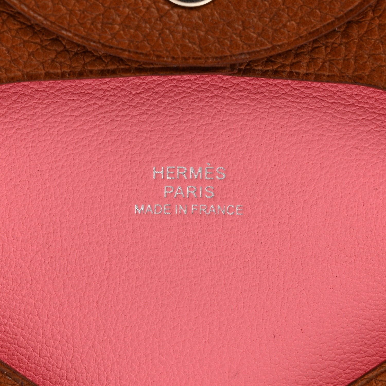 Hermes Barenia Faubourg Bastia Verso Coin Purse Fauve Rose D'ete 6 of 9