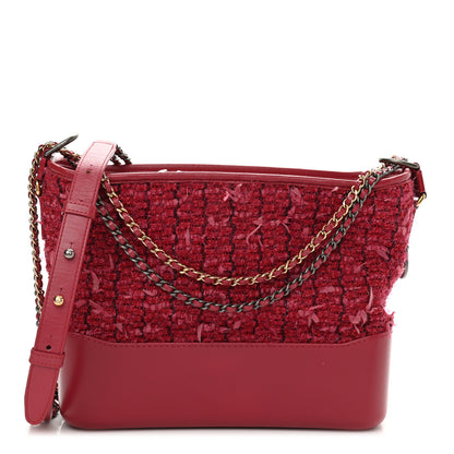 Chanel Tweed Calfskin Medium Gabrielle Hobo Pink 1 of 9