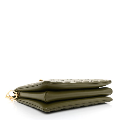 Louis Vuitton Lambskin Embossed Monogram Coussin MM Khaki 4 of 8