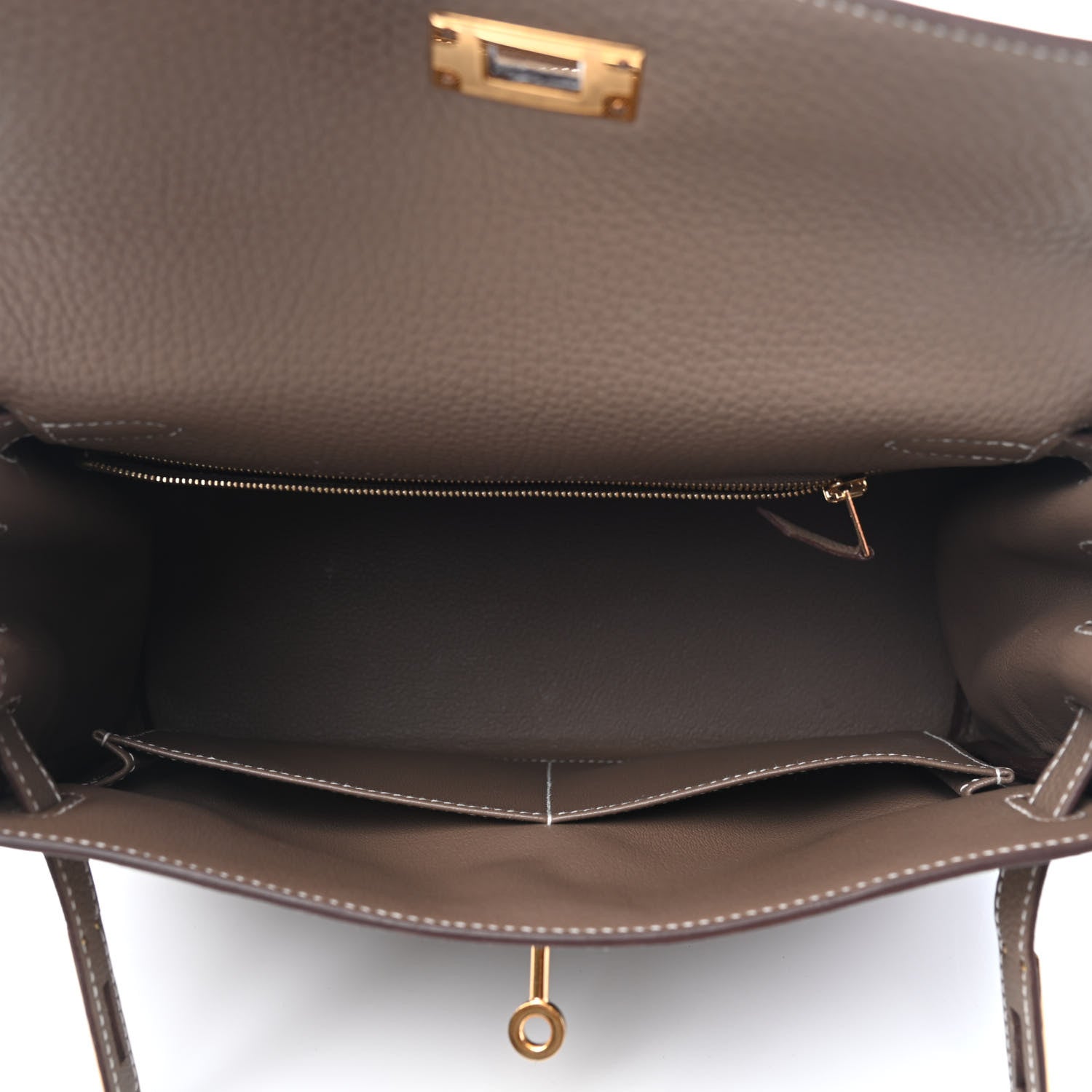 Hermes Togo Kelly Retourne 28 Etoupe 4 of 10