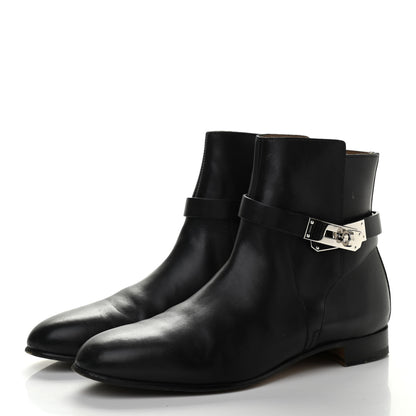 Hermes Calfskin Neo Low Boots 37.5 Black 3 of 10