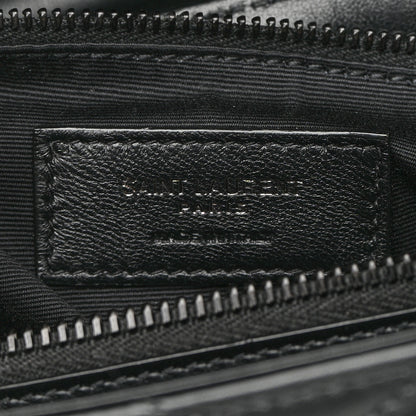 Saint Laurent Calfskin Y Quilted Monogram Monochrome Medium Loulou Chain Satchel Black 6 of 14