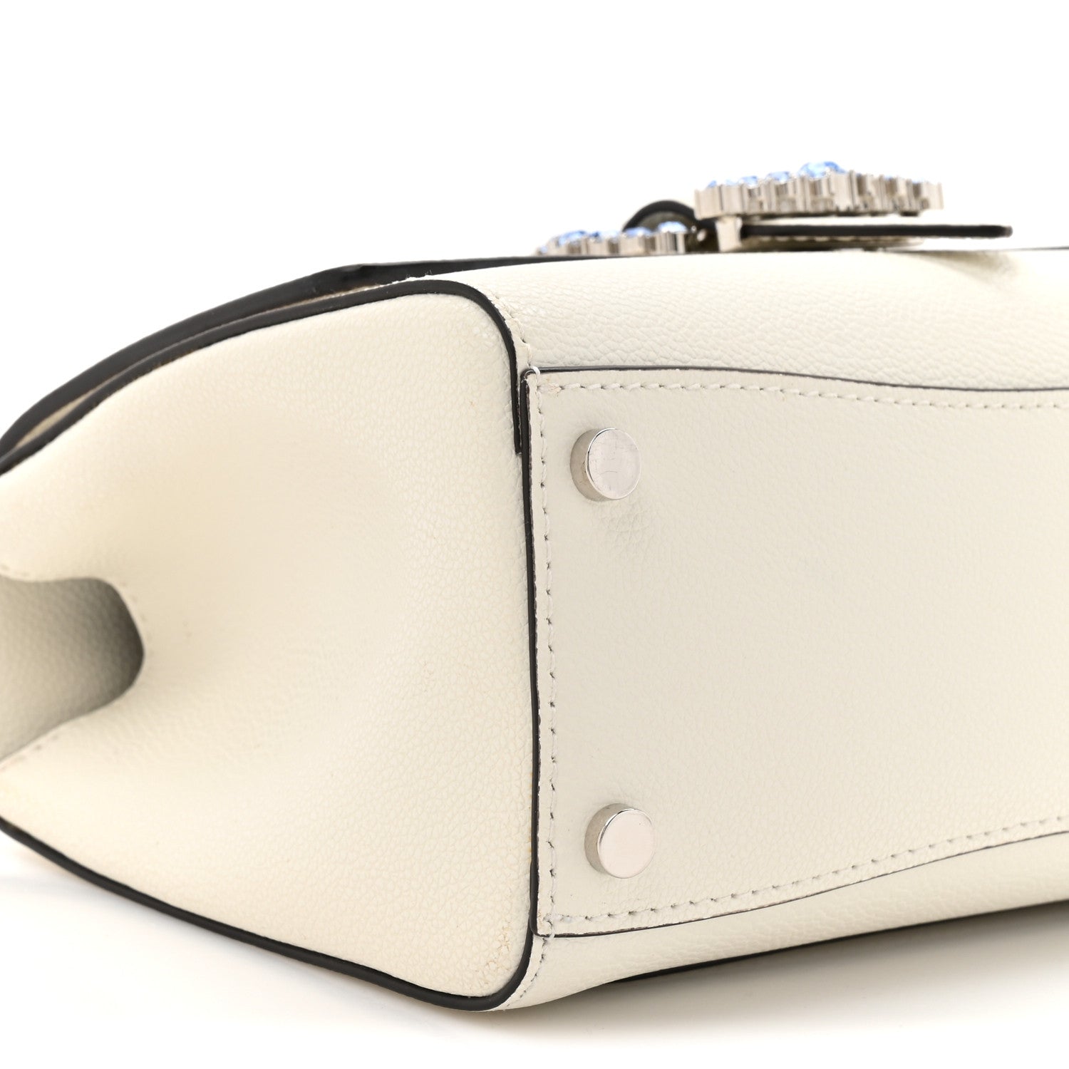Jimmy Choo Calfskin Crystal Small Cheri Top Handle Bag 10 of 11