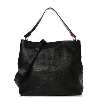 MCM Grained Calfskin Large Klara Hobo Black 1 of 13