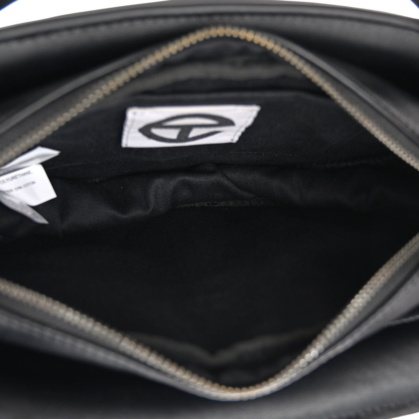 Vegan Leather Round Circle Bag Black