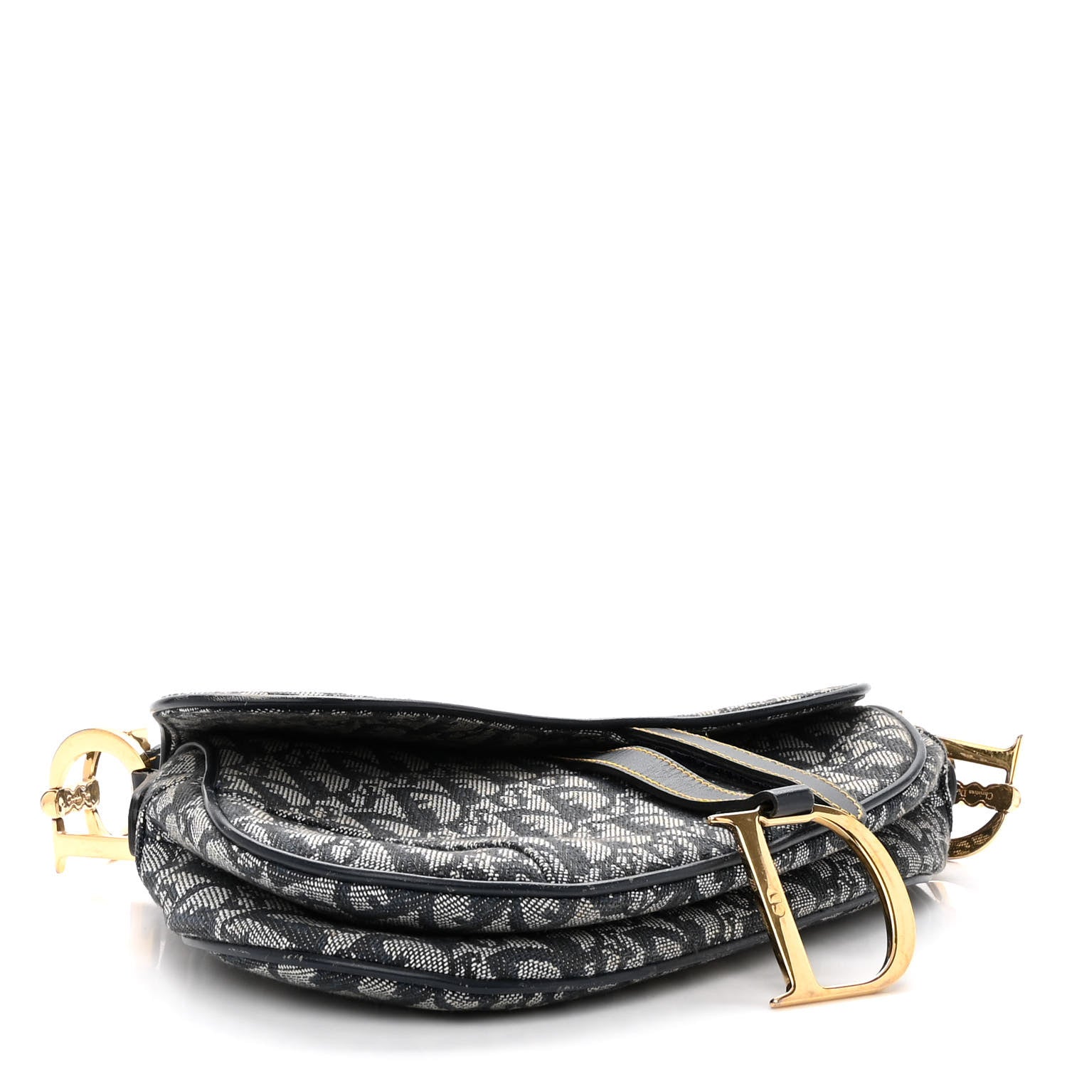 Christian Dior Monogram Saddle Bag Blue 3 of 9