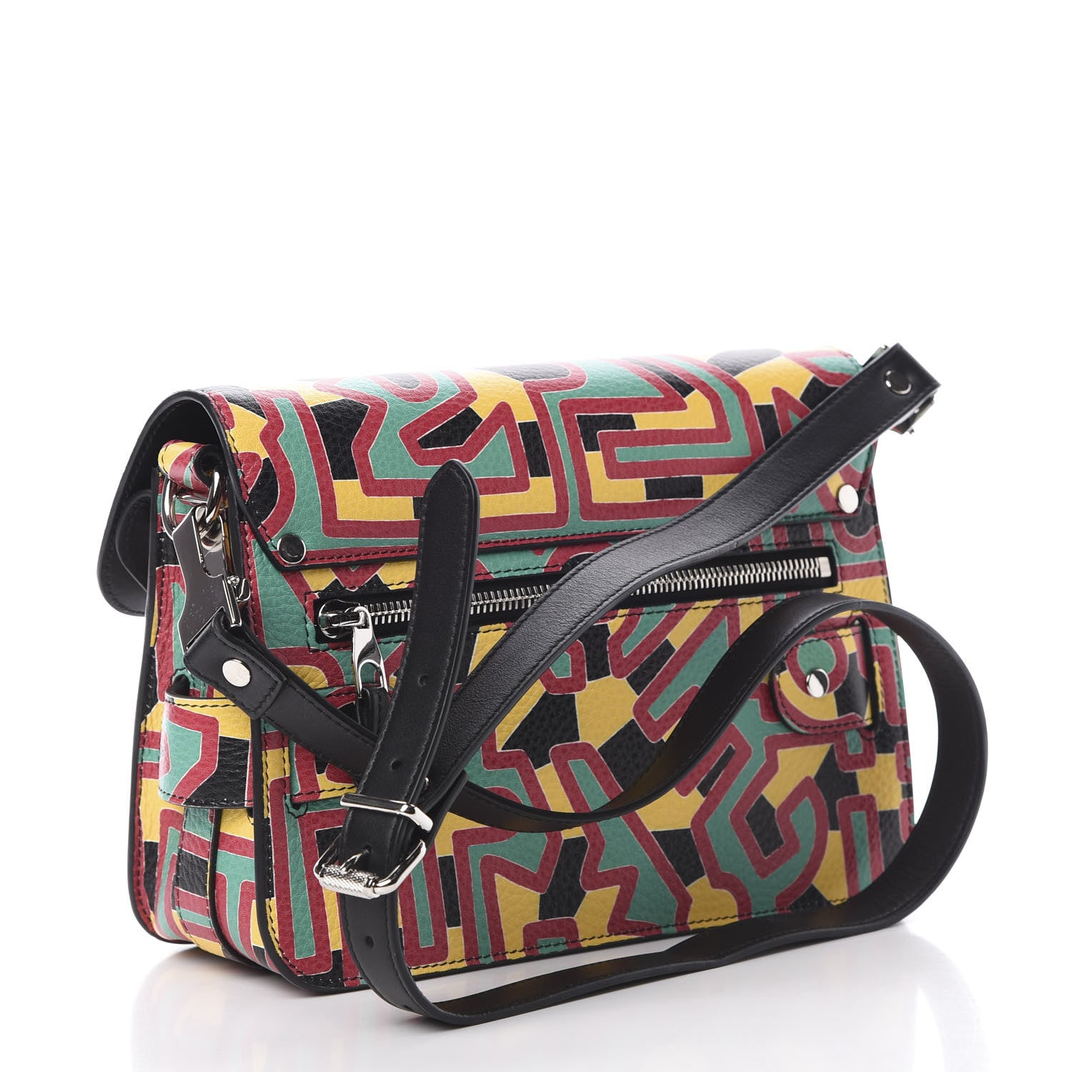 Proenza Schouler Calfskin Keith Haring Print Mini PS11 Classic Shoulder Bag Black Multicolor 3 of 11