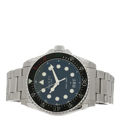 Gucci Stainless Steel 45mm Dive Quartz Watch Black 2 of 4