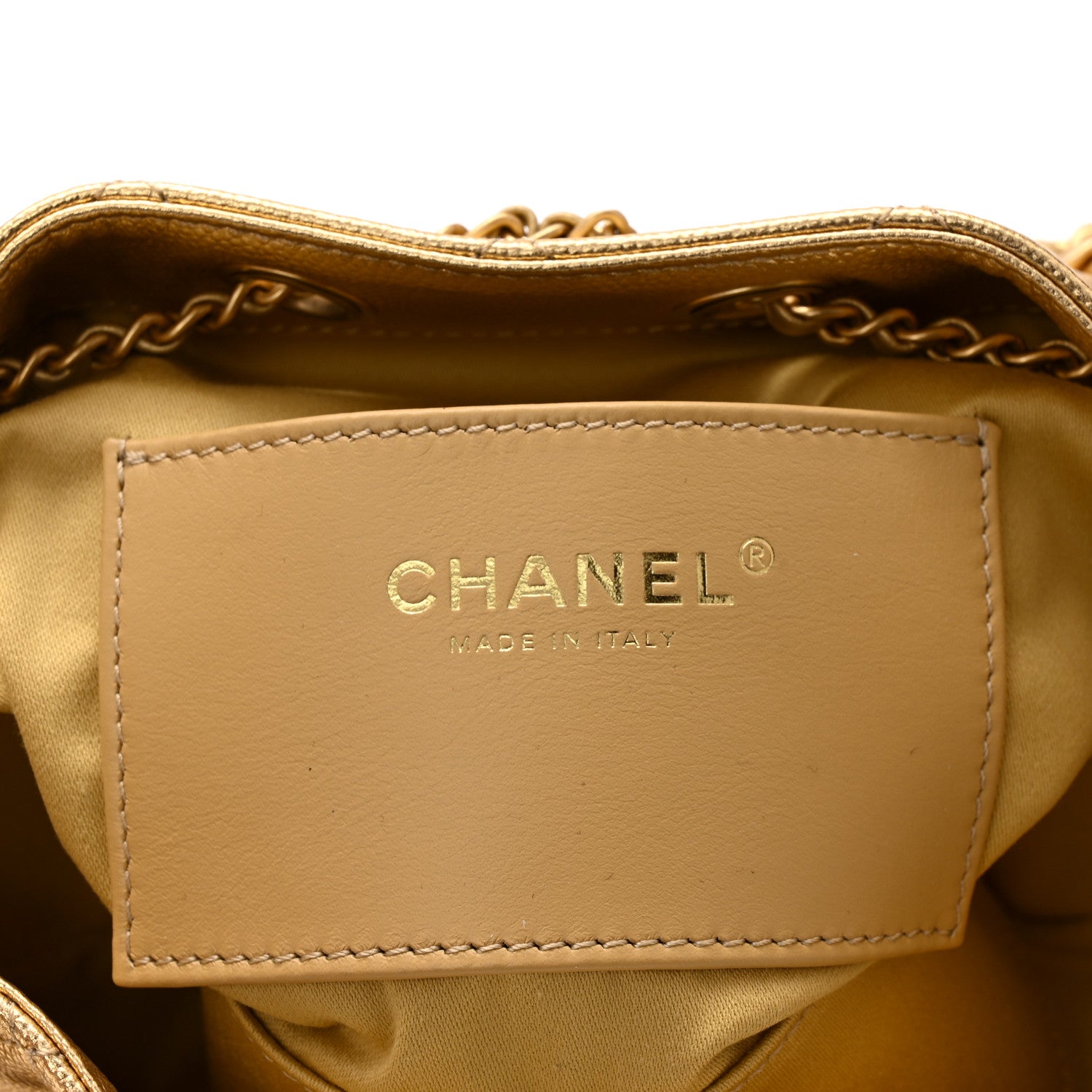 Chanel Metallic Caviar Quilted Mini Chanel 25 Handbag Gold 6 of 12