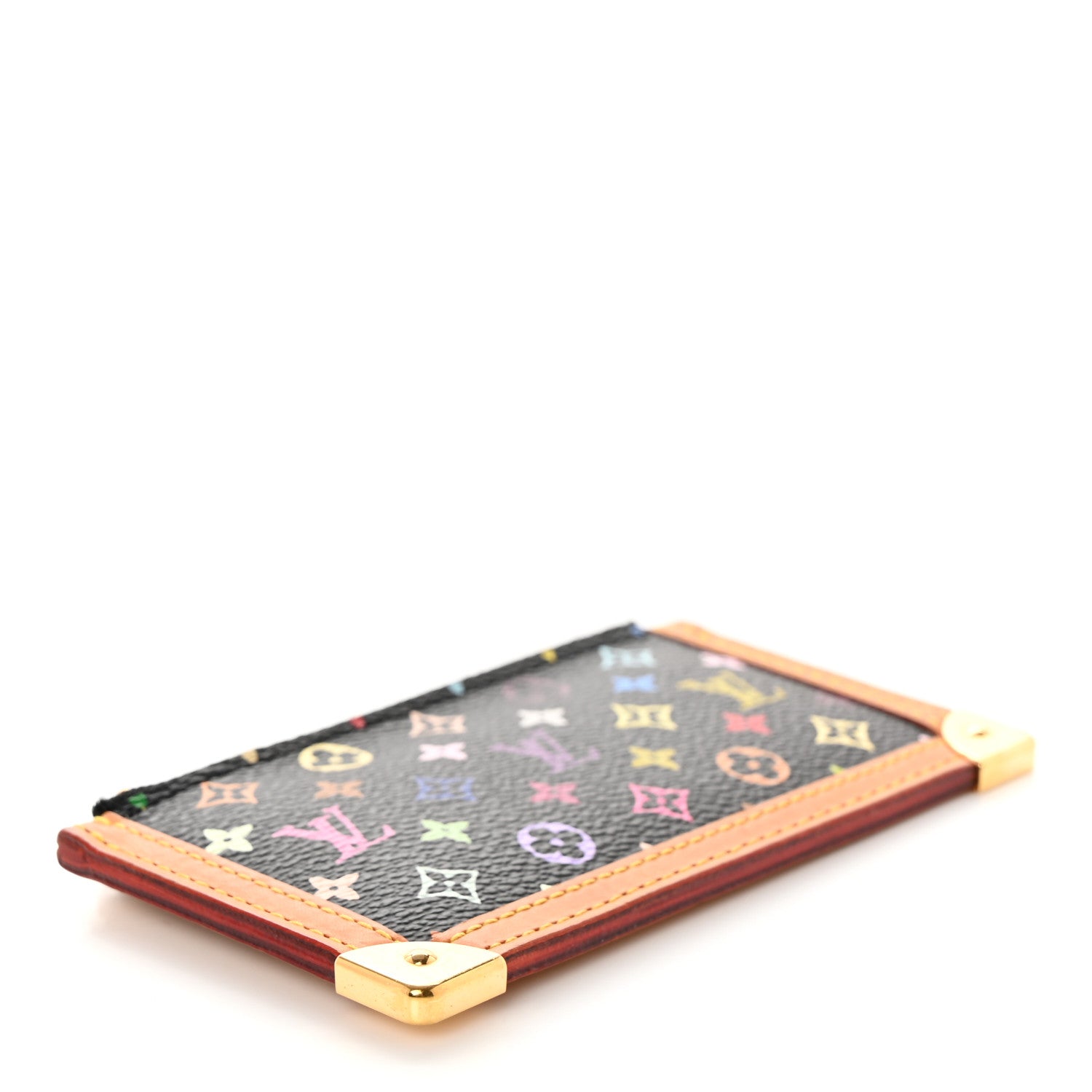 Louis Vuitton Monogram Multicolor Key Pouch Black 4 of 8