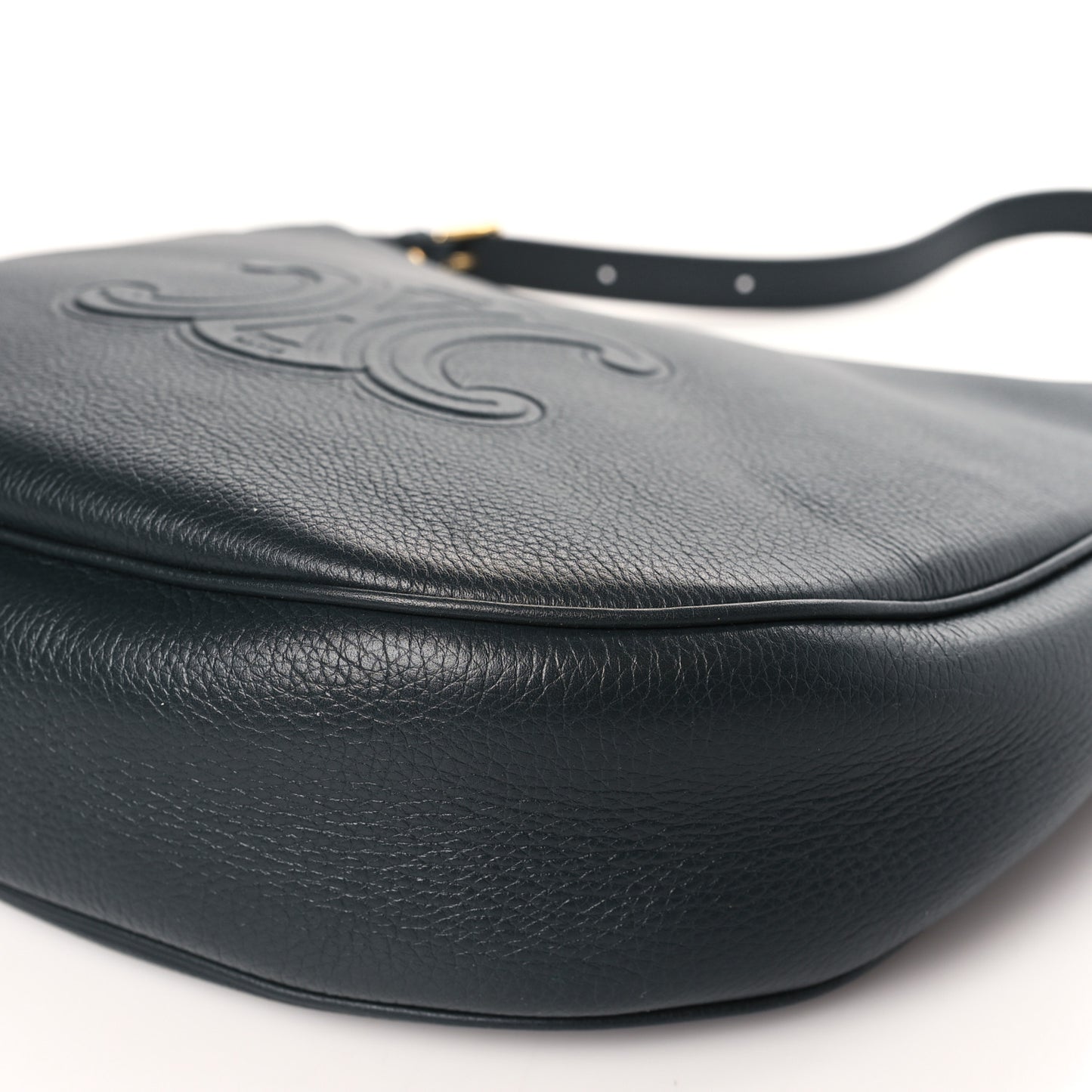 Calfskin Triomphe Heloise Shoulder Bag Slate Grey