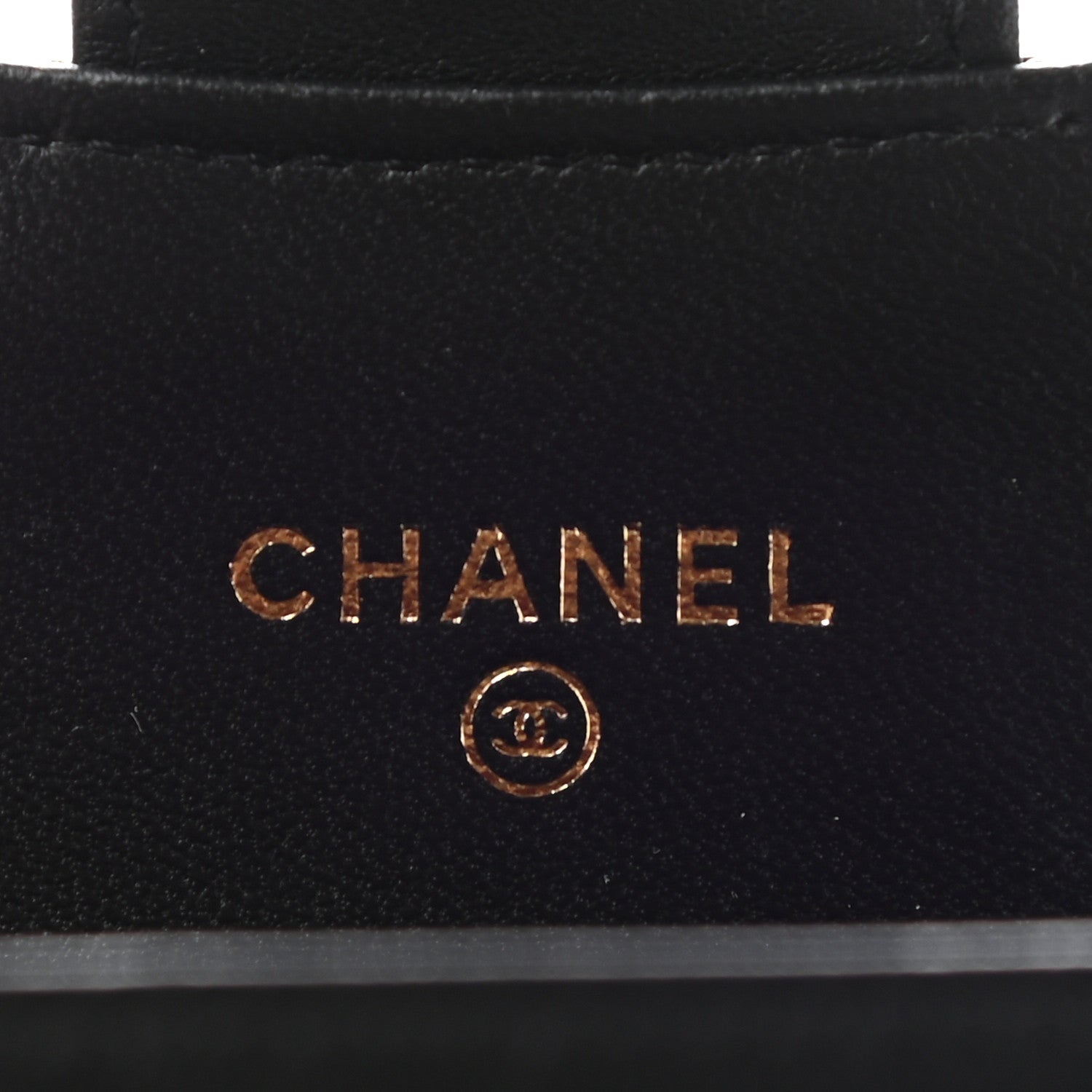 Chanel Lambskin Chevron Quilted Flap Card Holder Black 7 of 8