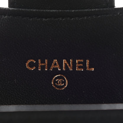 Chanel Lambskin Chevron Quilted Flap Card Holder Black 7 of 8