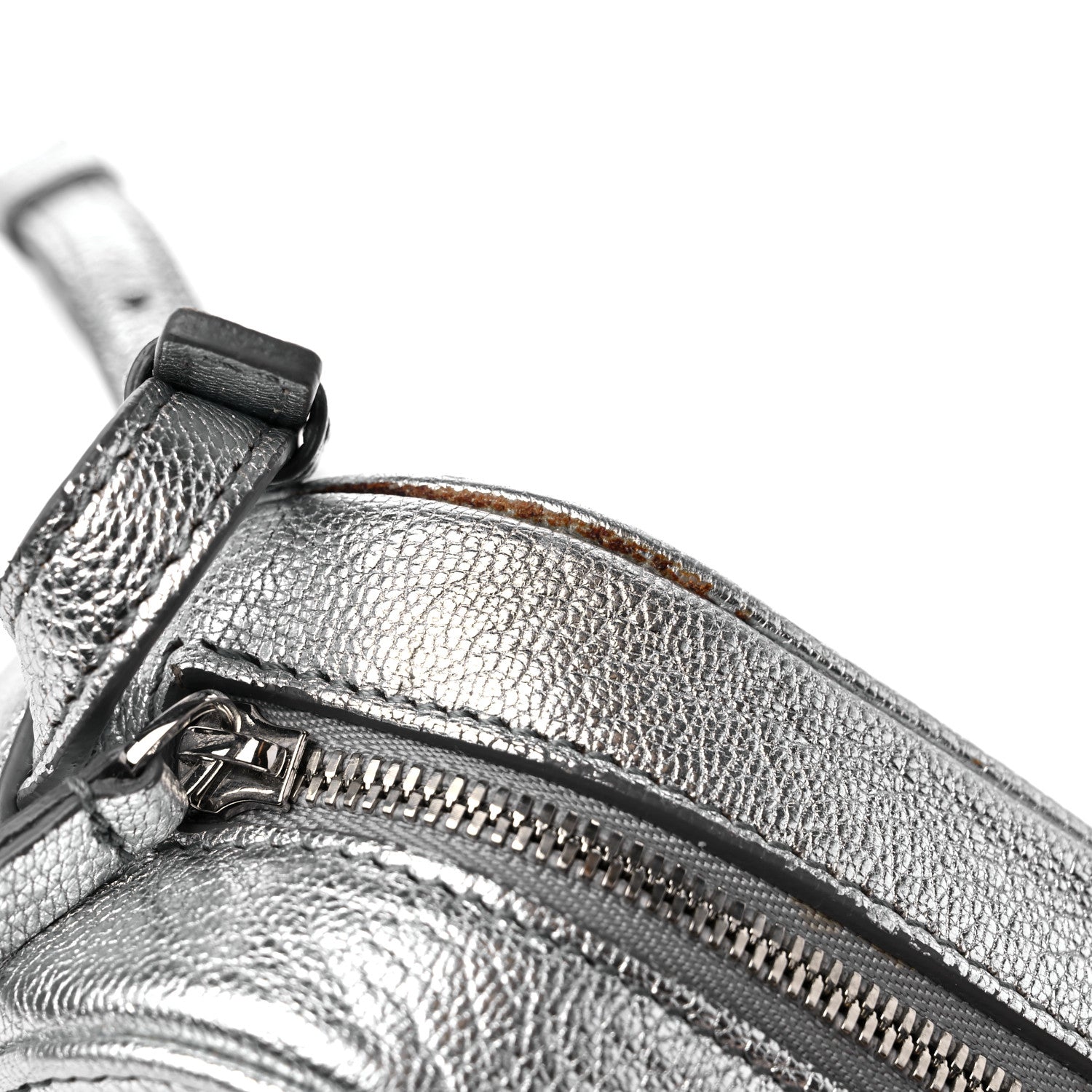 Balenciaga Metallic Goatskin Logo XS Everyday Camera Bag Argent Black 13 of 13