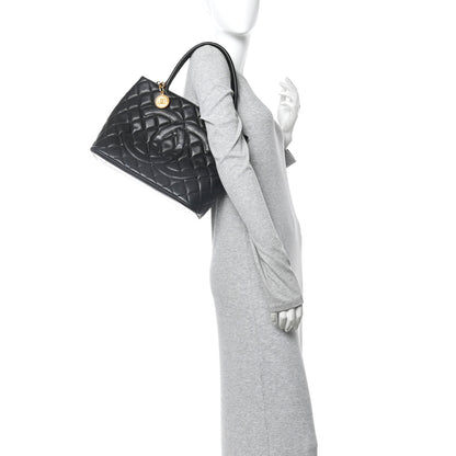 Chanel Caviar Quilted Medallion Tote Black 2 of 10