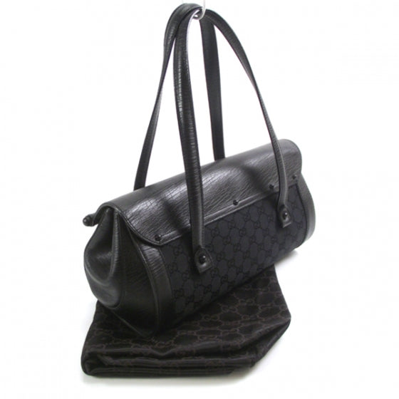 Gucci Monogram Bamboo Bullet Satchel 3 of 10