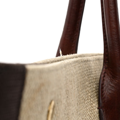 Saint Laurent Linen Calfskin Rive Gauche Tote Natural 13 of 13