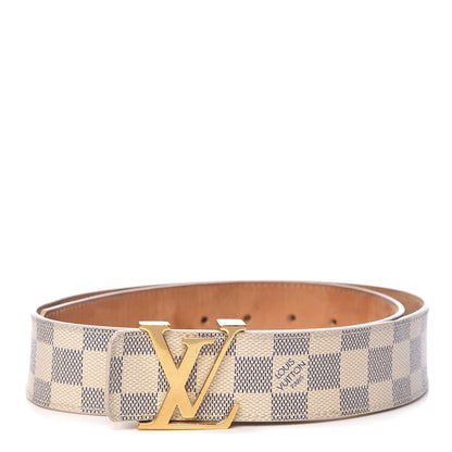 Louis Vuitton Damier Azur LV Initiales Belt 85 34 1 of 13
