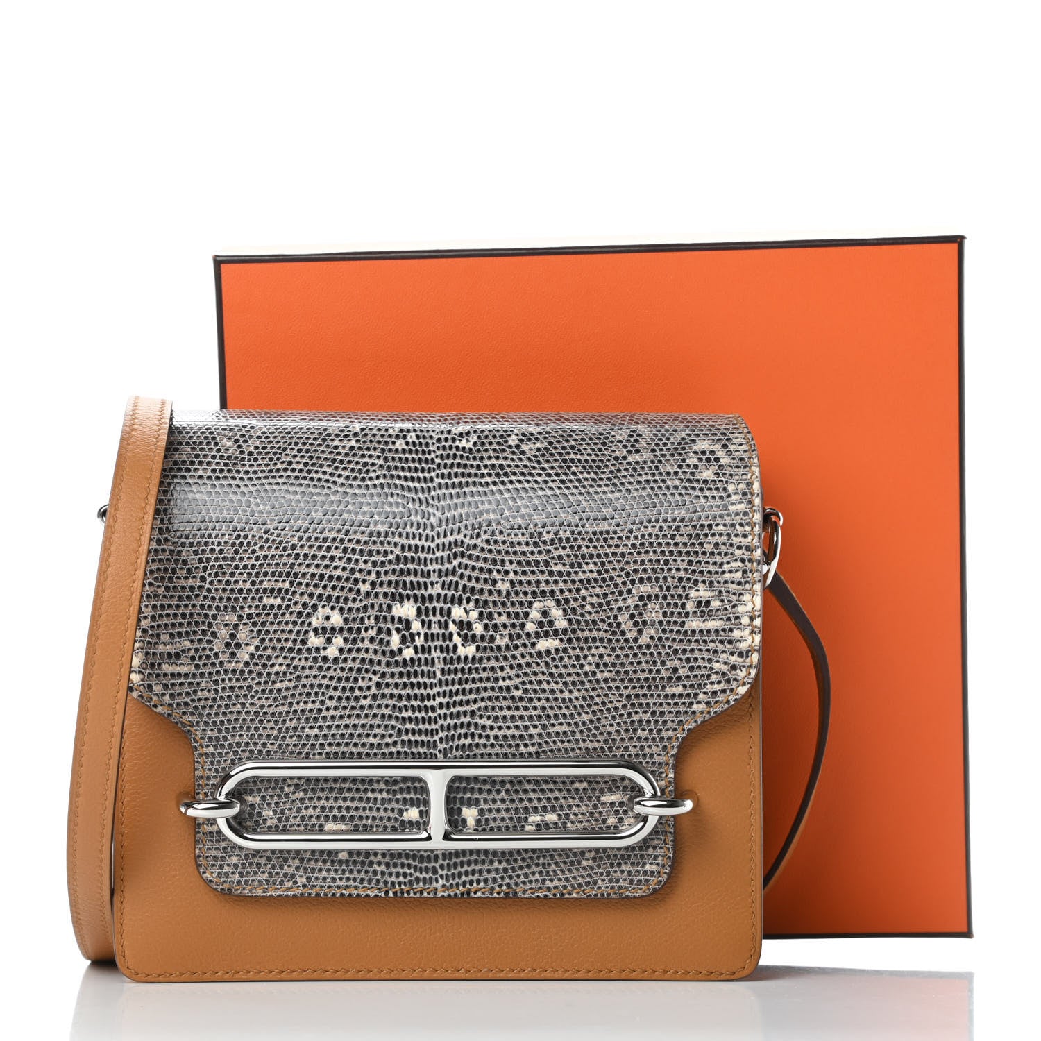 Hermes Evercolor Lizard Mini Sac Roulis Caramel Ombre 11 of 11