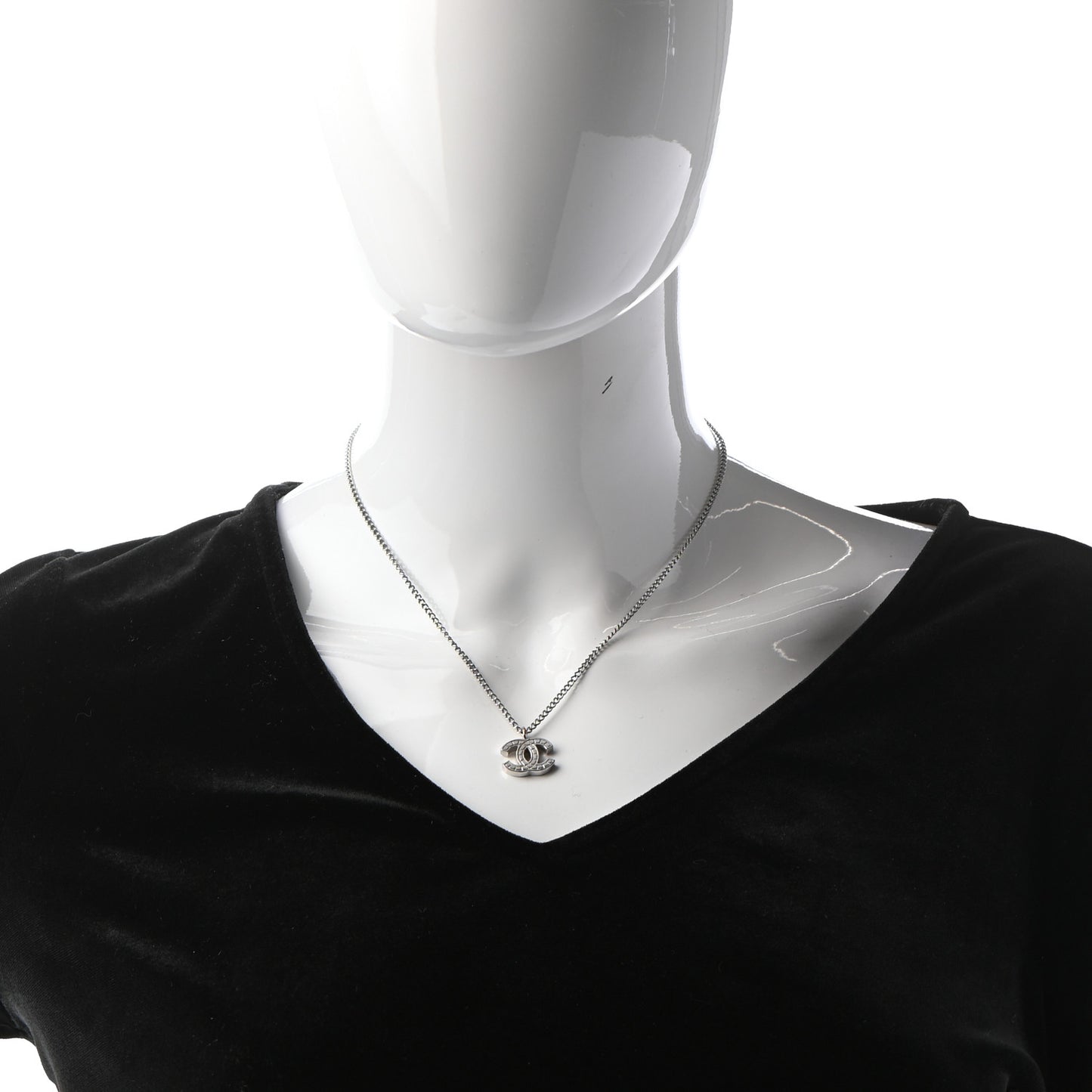 CC Pendant Necklace Silver