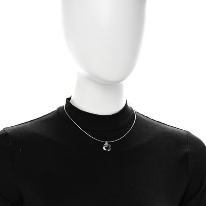 Tiffany Sterling Silver Stencil Heart Pendant Necklace 2 of 6
