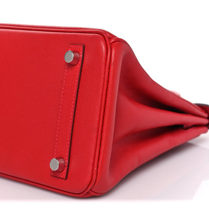 Hermes Epsom BIRKIN 25 Rouge Casaque 10 of 11