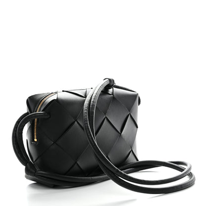 Bottega Veneta Lambskin Maxi Intrecciato Small Cassette Camera Bag Black 5 of 25