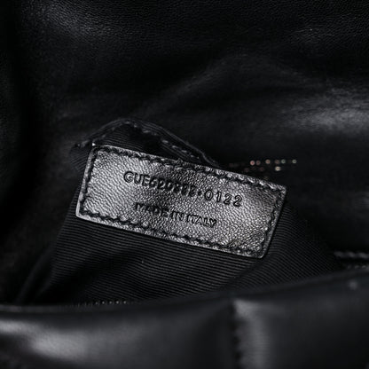 Saint Laurent Lambskin Quilted Toy Loulou Puffer Monogram Chain Satchel Black 8 of 14
