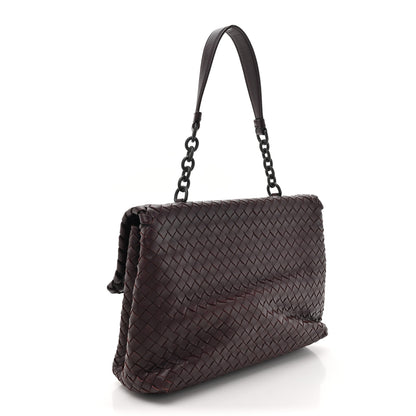 Bottega Veneta Nappa Intrecciato Large Olimpia Bag Burgundy 3 of 14