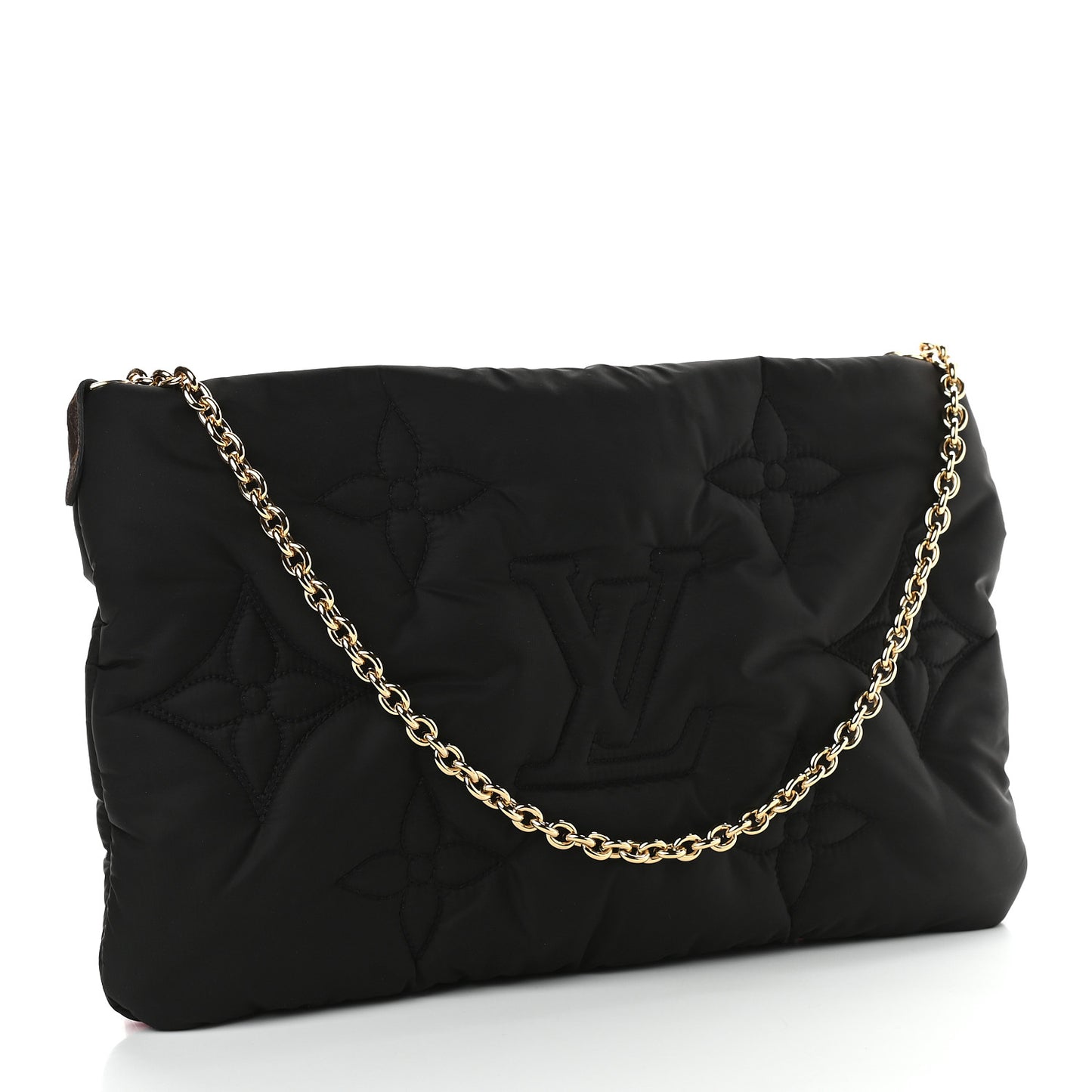 Econyl Monogram Pillow Maxi Multi Pochette Accessories Black Fuchsia
