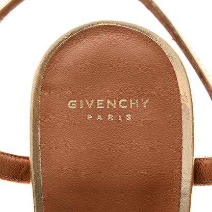 Givenchy Metallic Nappa Ankle Strap Sandals 40 Gold 7 of 21