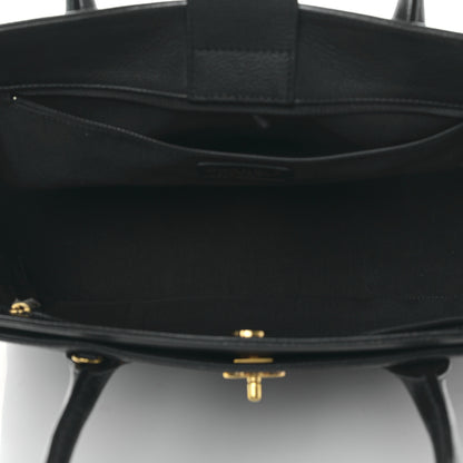 Chanel Calfskin Cerf Executive Shopper Tote Black 6 of 11