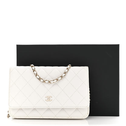 Chanel Caviar Quilted Wallet On Chain WOC White 12 of 12