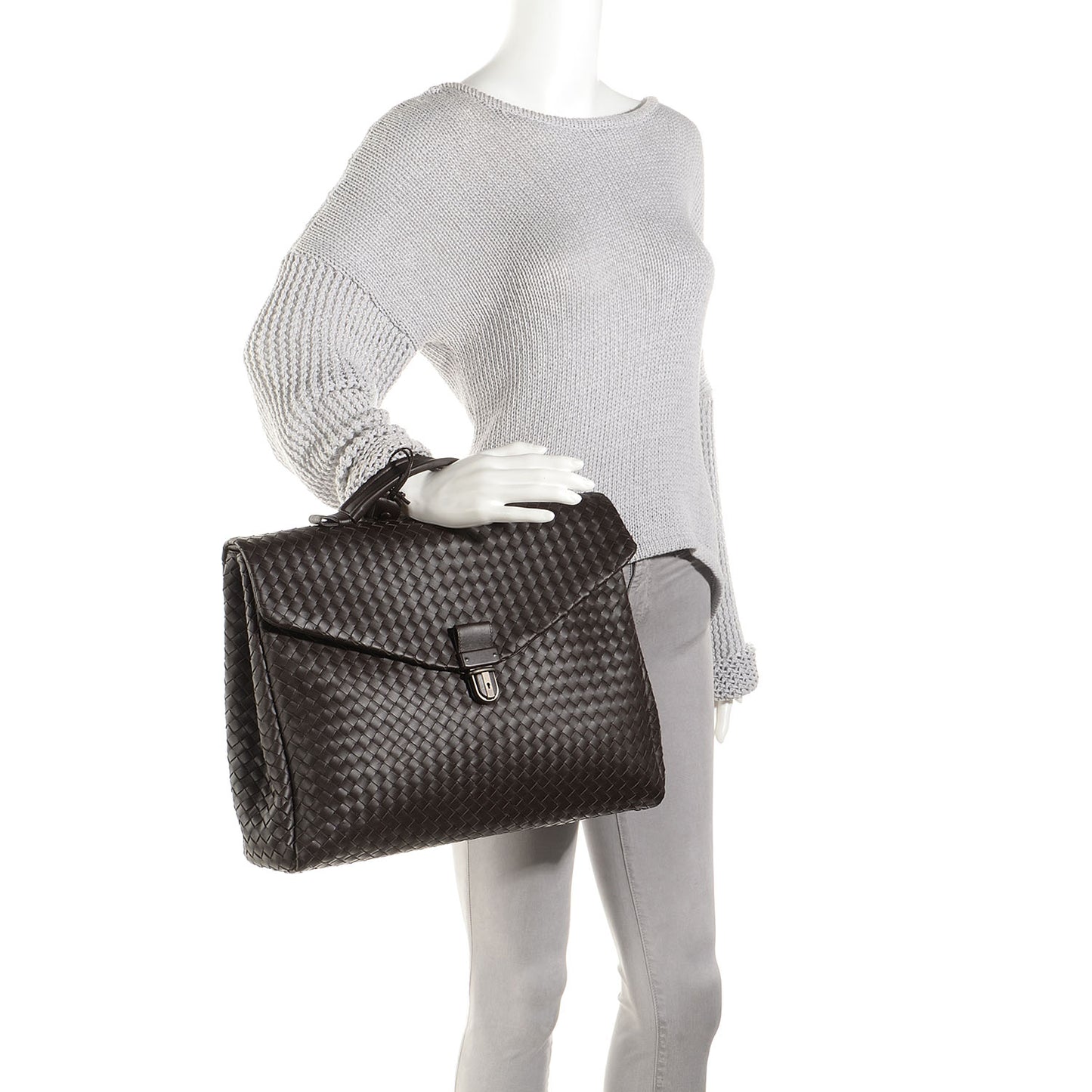 Intrecciato VN Briefcase Ebano