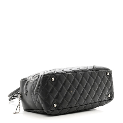 Chanel Calfskin Quilted Large Cambon Bowler Black 4 of 13