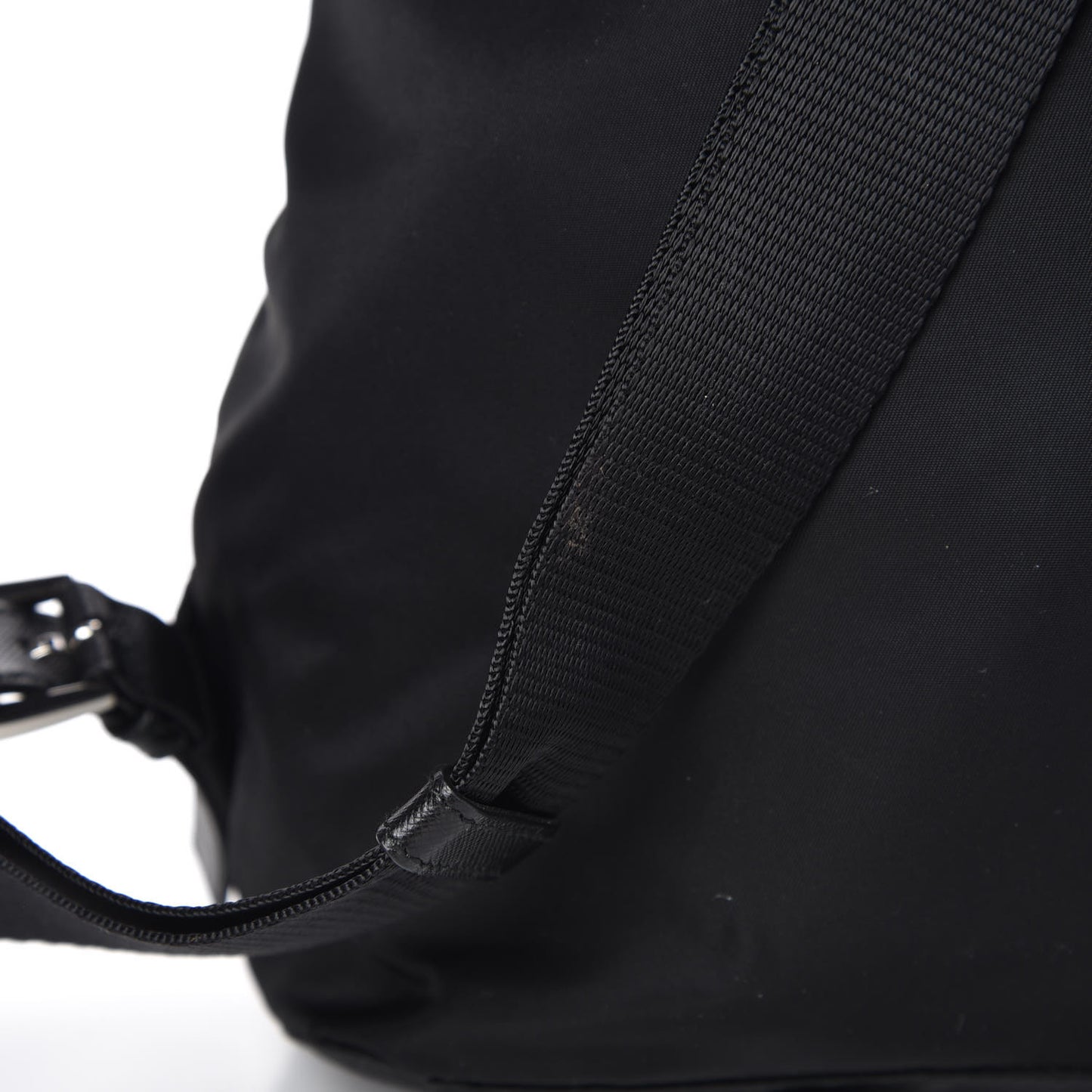 Nylon Vela Saffiano Backpack Black