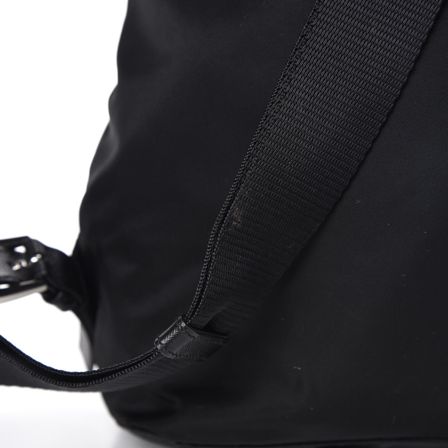 Prada Nylon Vela Saffiano Backpack Black 12 of 12