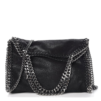 Stella McCartney Shaggy Deer Mini Falabella Fold Over Tote Black 1 of 6