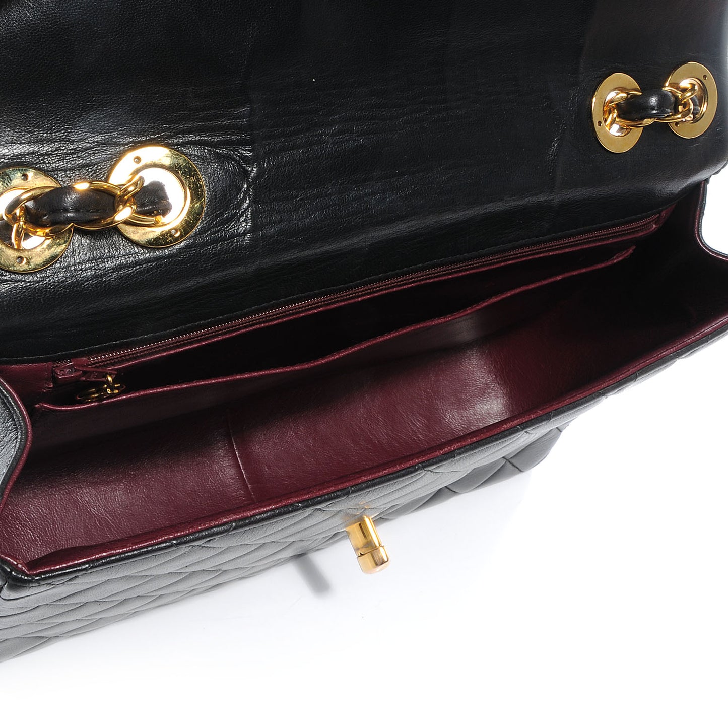 Lambskin Jumbo Flap Black