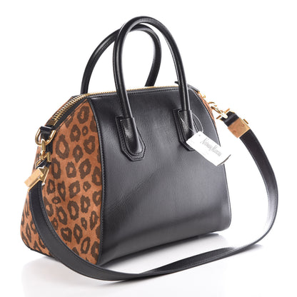 Givenchy Calfskin Suede Leopard Print Small Antigona Black 3 of 9