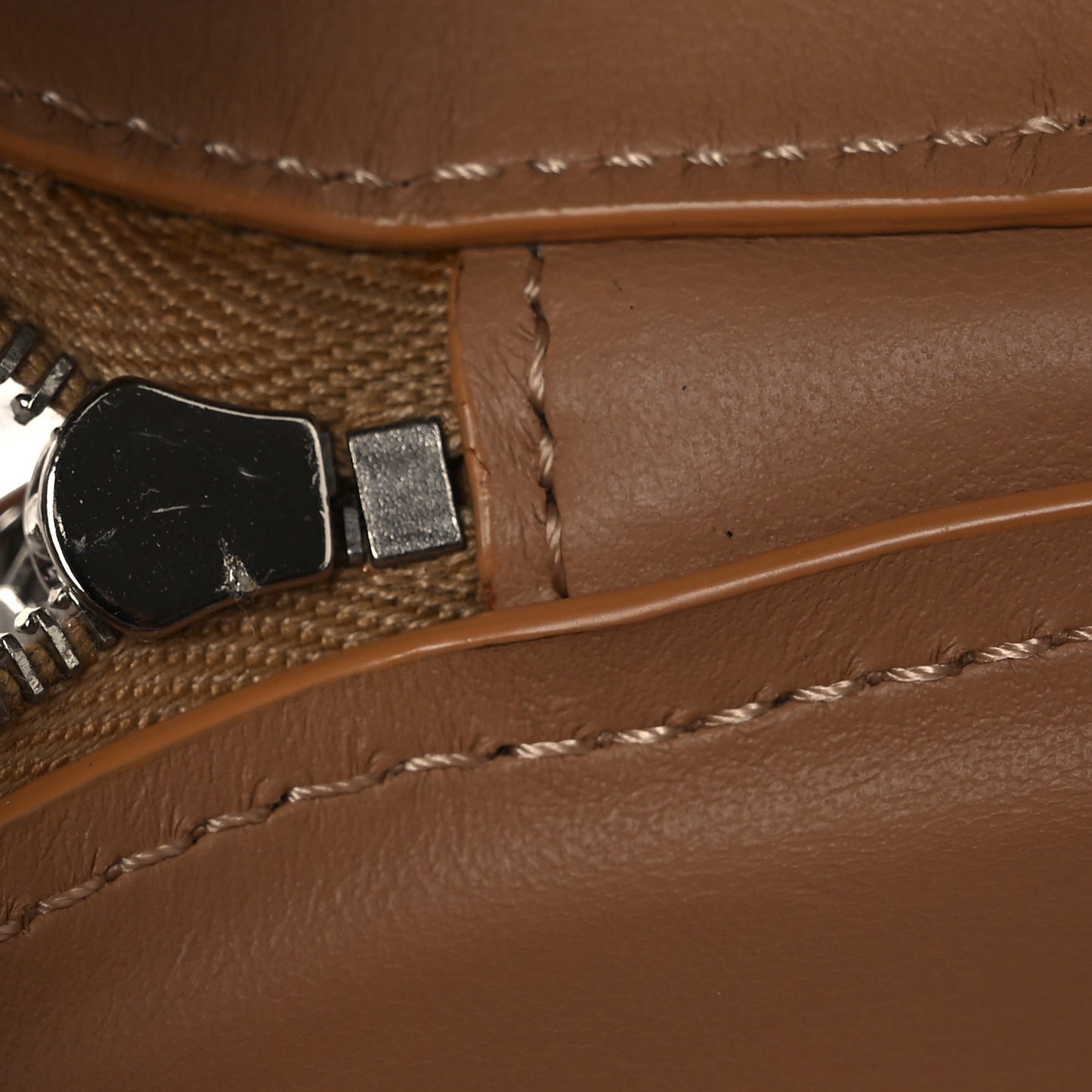 Calfskin Monogram LV Croissant Bag Charm Brown